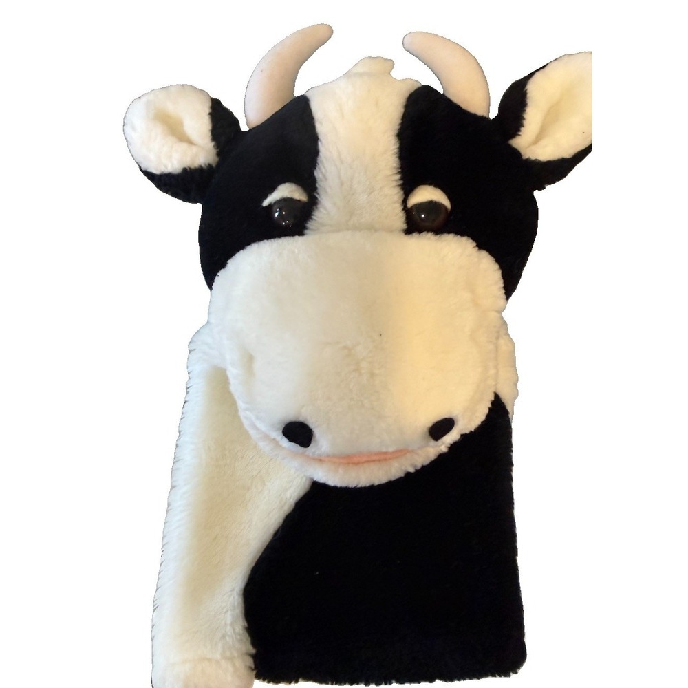 1984 Dakin Millie Cow‎ Hand Puppet Baby Einstein 11" Plush Farm Animal Vintage